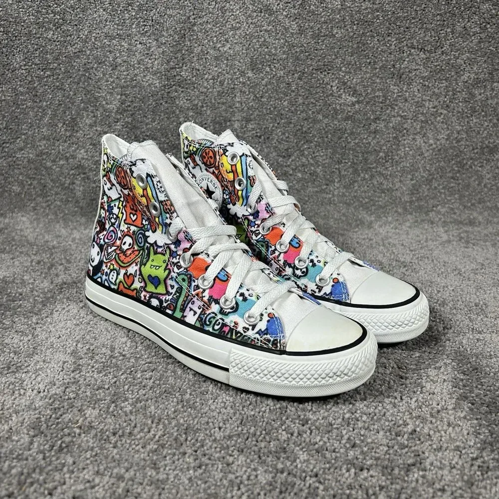 Converse Chuck Taylor All Star Hi 116900F Women’s Sz 6 Doodles Skate Shoes Used